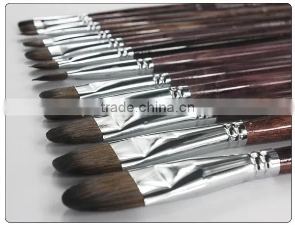 TR 101 6 Pieces a Set Fine Filbert Head Weasel Hair Artist Brush Set