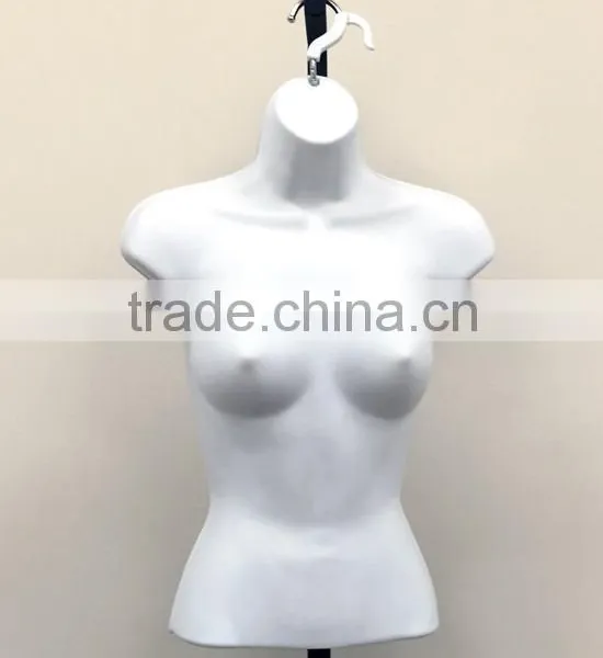 Half Round Plastic Forms - Female Upper Torso Display Mannequin photo-3