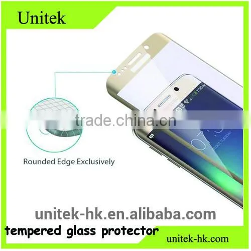 Tradeassurence New Arrival Factory 3D Full Cover Mobile Acessories Tempered Glass Screen Protector Film for Samsung s7 Edge