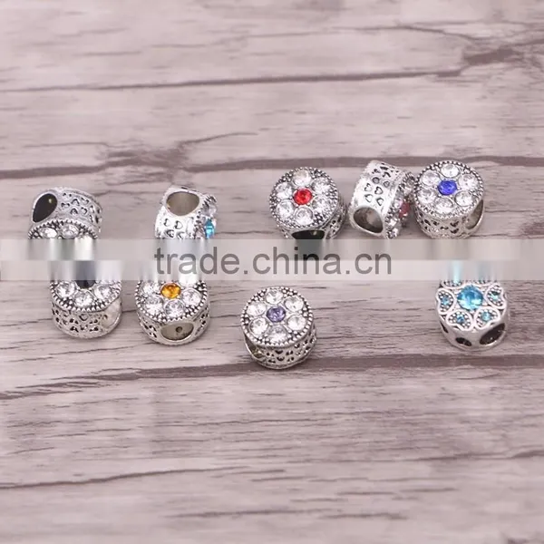 Big Hole Crystal Beads European Style Alloy Bead Bracelet Charm DIY Accessories photo-2