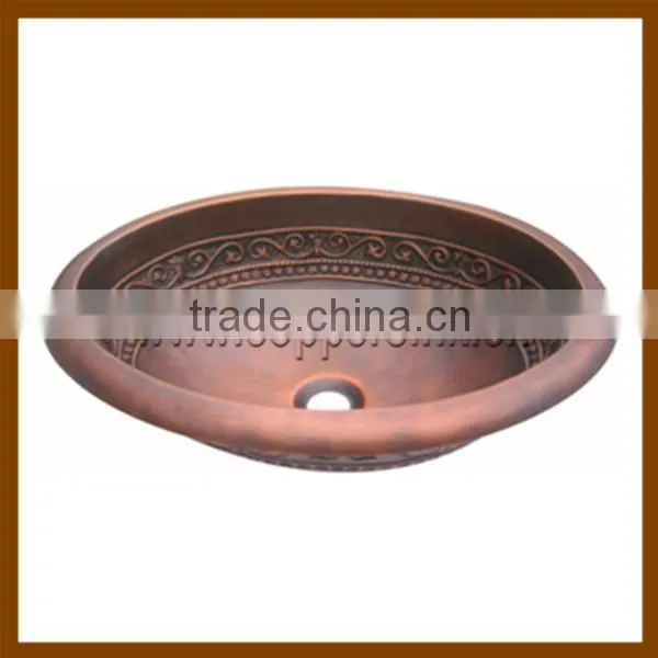 Copper Sink,copper Antique Brass Style Wash Basin Sink,basin Sink photo-2