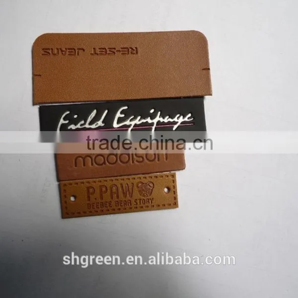Silk Screeen Printing Apparel Leather Patch photo-6
