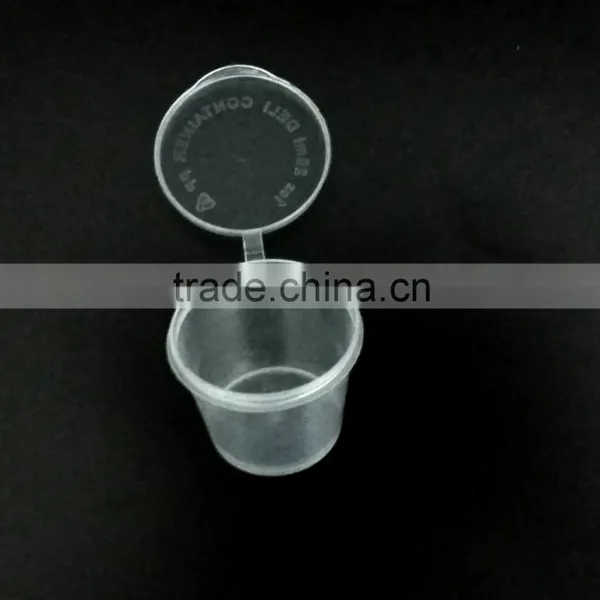 Disposable Soy Sauce Container Plastic Transparent Cup Connected Cover 1oz, 2 Oz, photo-3