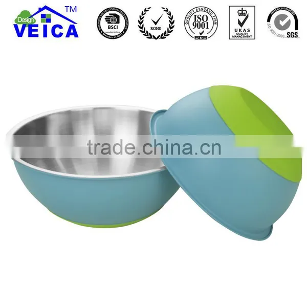 Steel Salad Bowl With Silicone Bottom photo-2