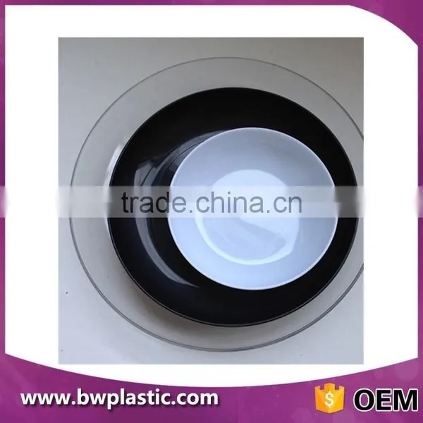 4sizes Plastic Crystal Looking Plate photo-2