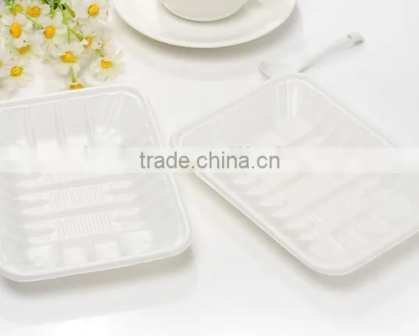 White Rectangle Disposable Plastic Food/fruit Frozen Packing Tray photo-2