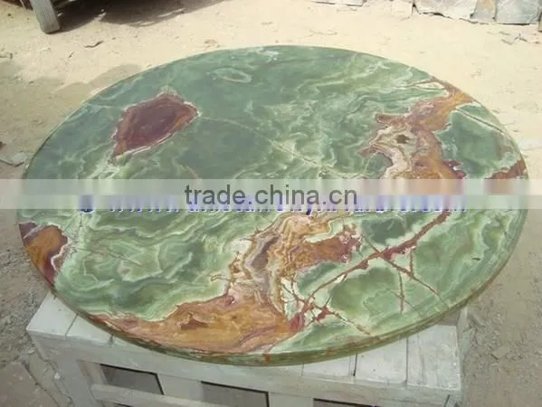 A GRADE DARK GREEN ONYX TABLE TOPS COLLECTION photo-6