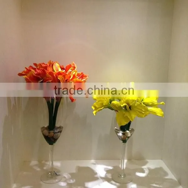 Realistic PU Artificial Clivia Flowers for Wedding Decoration photo-2