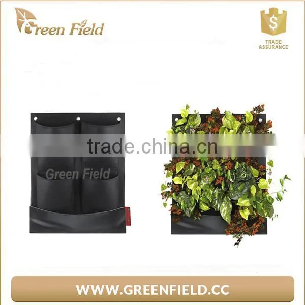 4 Pockets Vertical Garden Felt Strawberry Planters Grow Bags photo-2
