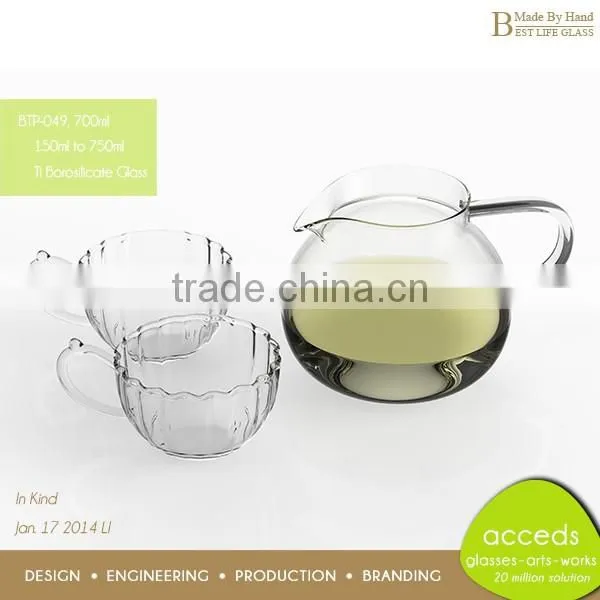 Hot Sale Heat Resistant Borosilicate Glass Tea Sets With Cups photo-6