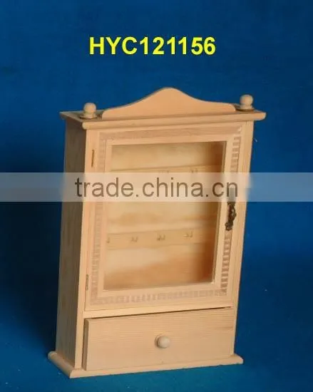 Unfinished Wooden Keychain Storage Box