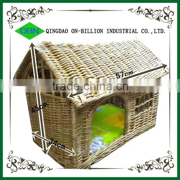 Durable Outdoor Handmade Natural Wicker Dog House photo-3