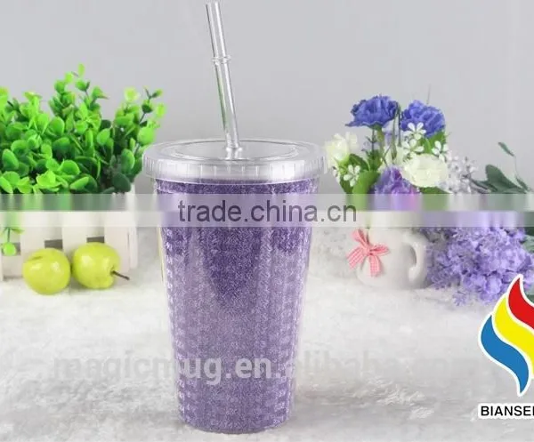 Custom Logo Design Double Wall Plastic Tumbler With Straw photo-5