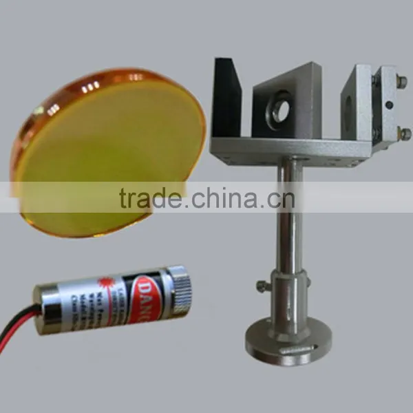 CO2 laser beam combiner + beam combiner mount support + red dot laser module pointer 650nm 20mm 25mm dia