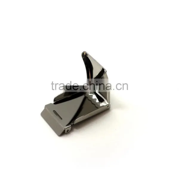 1-1/4" Flip Top Garment Cloth Metal Stamping Steel Military Buckle Nickel Plate With Tip photo-3