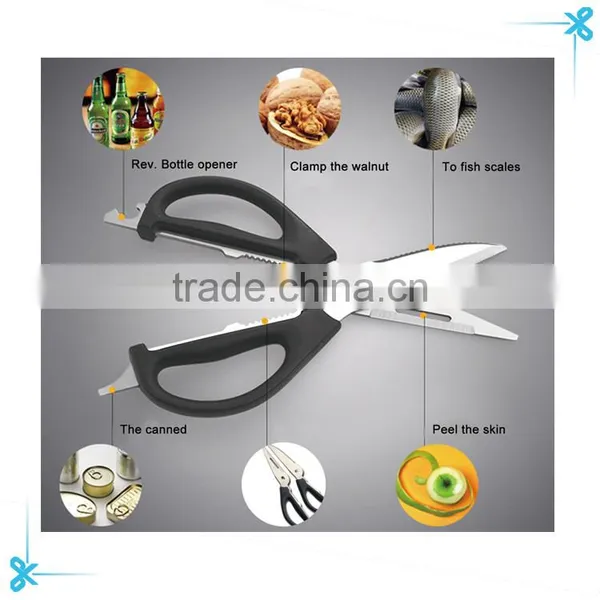 Big Handle Take Apart Kitchen Multifuction Scissors photo-2