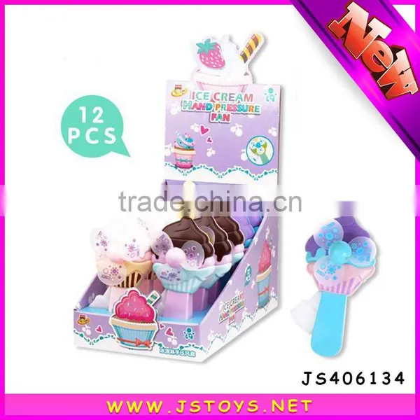 Hot Selling Plastic Ice Cream Hand Pressure Fan Mini Fan for Kids photo-2