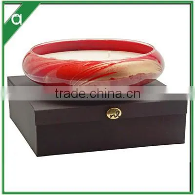 Large With 3-5 Wicks Scented Candle in Glass Painted Bowl With Gift Box photo-3