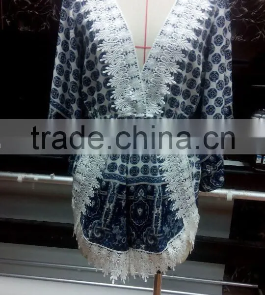Newest Fashion V-neck Sexy Cotton Lady Girls' Dresses Laces Siamese