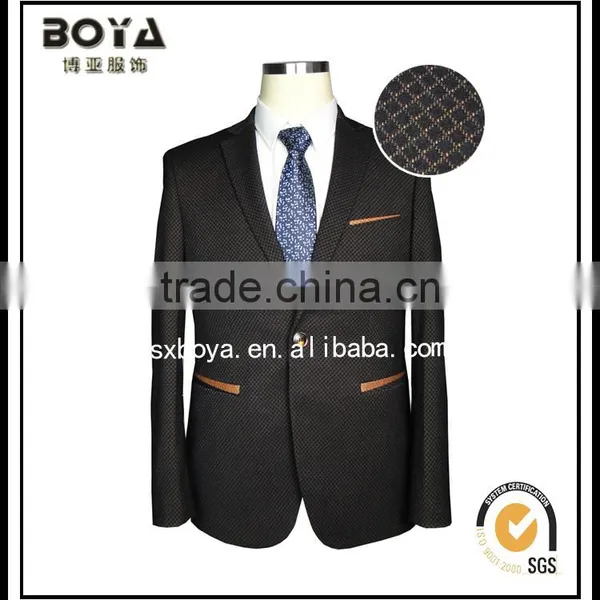 2015 Hot Sale Mens Blazer With Two Placket Resin Buttons photo-4