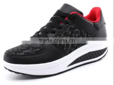 Fitness Swing Shape Up Shoes Wedge Women Walking Casual Shoe Stock Wholesale photo-2