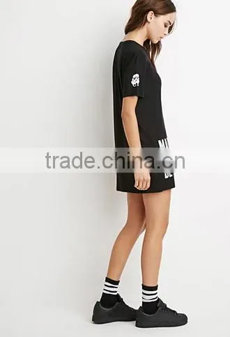 Women's Short Sleeve T-shirt Long Letters photo-2