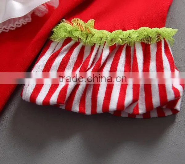 Santa Claus Stripe High Quality Christmas Children Outfit photo-4