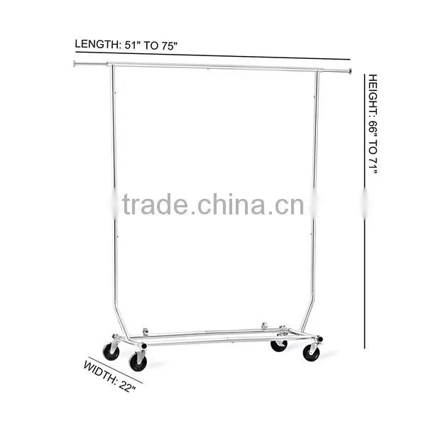 Portable Rolling Clothes Rack Closet photo-3