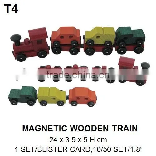 FUNNY MAGNETIC WOODEN TRAIN TOY FOR KIDS photo-2