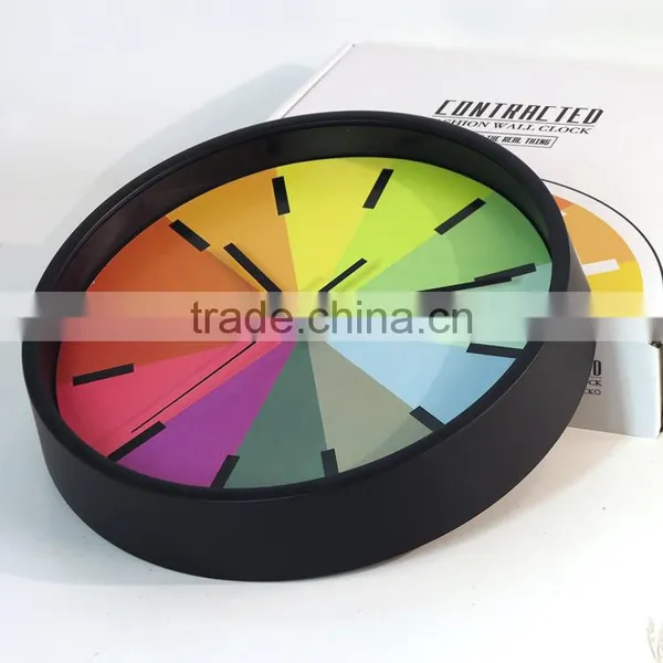 10 Inch Modern Simple Decorative Rainbow Wall Clock photo-2