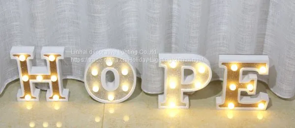 Linhai Supplier Floor Standing Lamps Battery Letter Light