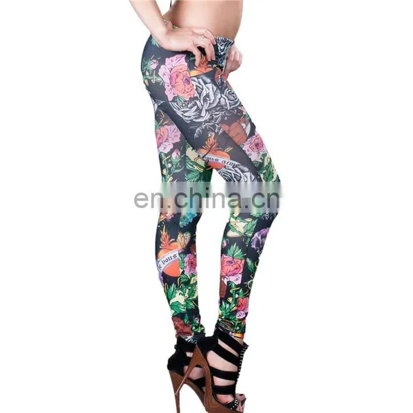 OEM Design Flower Leggings for Women 2016 photo-3