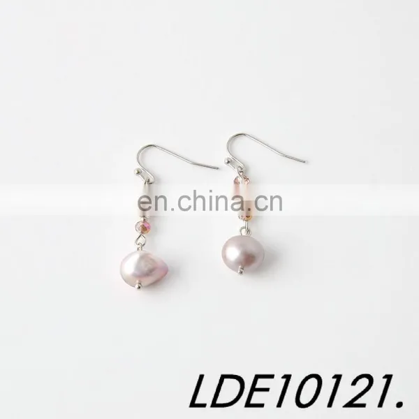 Lady Fashion Earring Freshwater Pearl Earring Charm Silver Earrings photo-2