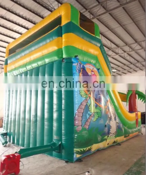 Double Lane Digitally Printed Jungle Gorilla Inflatable Slide photo-3