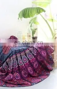 Indian Round Mandala Tapestry Roundie Throw Blanket Hippie Beach Towel Yoga Mat