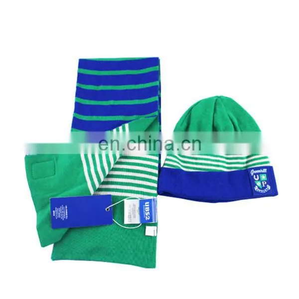 Wholesale Children's Winter Acrylic Knitted Scarf Hat Set photo-5