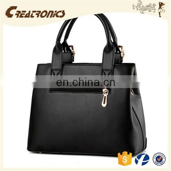 CR Europe Market Expert Recommend Tote Bag Woman Handbag Dark-blue Colors New Arrival High Quality pu Leather Tote Bag photo-3