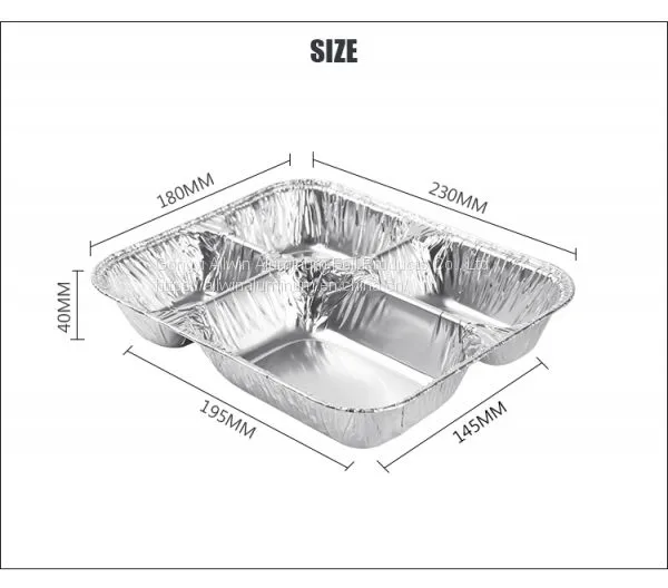 800ml 4 oz Aluminum Foil Cups With Foil Lids / 4-Compartment Aluminum Foil Container photo-2