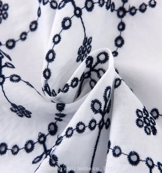 African Embroidered Dry Lace Cotton Embroidery Fabric photo-2