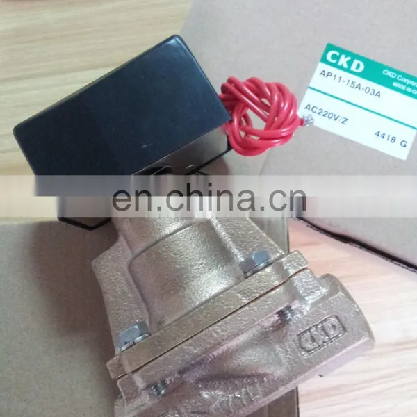 Japan CKD Solenoid Valve AP11-15A-03A-AC220VZ Normally Closed Copper Material photo-2