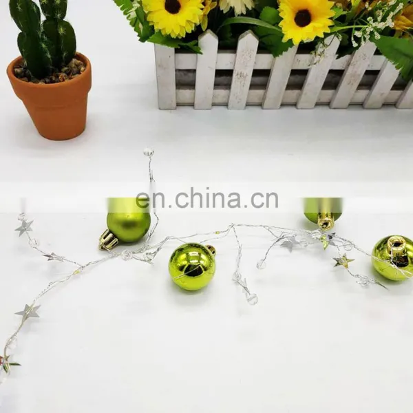 Christmas Decoration Plastic Ball Copper Wire String Light For Home Decoration photo-3