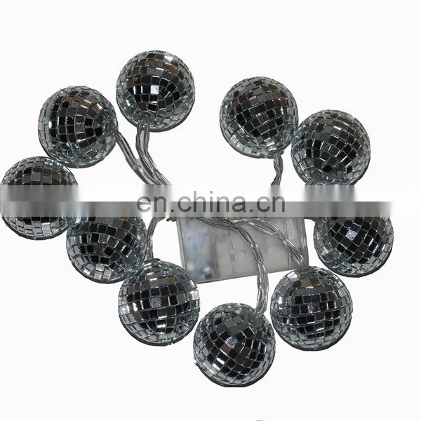 10L Mirror Disco Ball String Party Fairy Garden Decoration Light photo-6