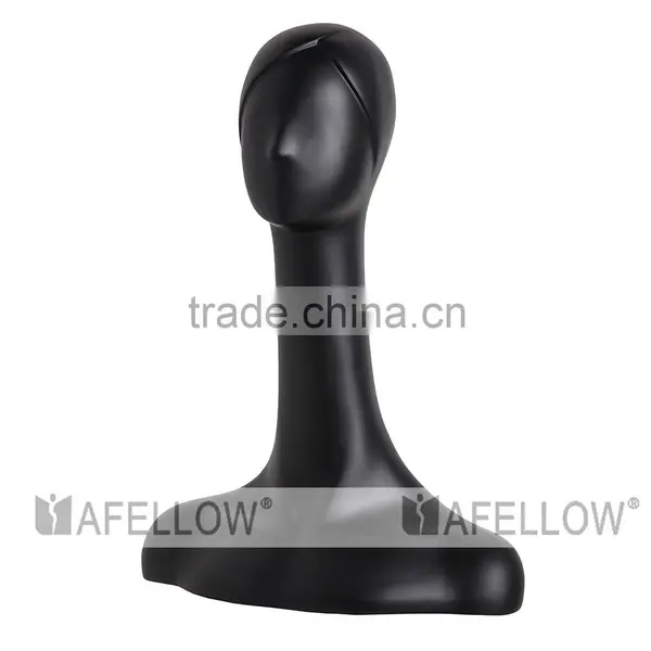 Female Abstract Head Mannequin,Fiberglass Woman Mannequin Head,Cheap Black Head,Dispaly Jewelry/ Hat /scarf H1082 photo-5