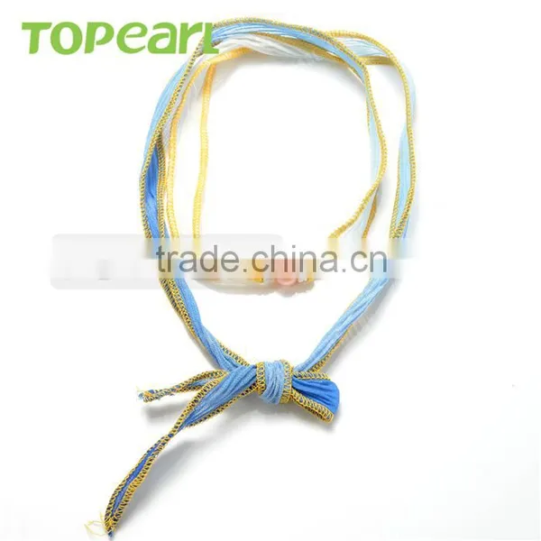 Topearl Jewelry Stylish Bracelets Freshwater Pearl and Silk Ribbon Bracelets Handmade for Women CLL153 photo-3