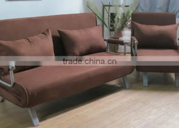 2015 New Design Space Saving Fabric Steel Structure Arm Chair Bed Bedroom Furniture Sets