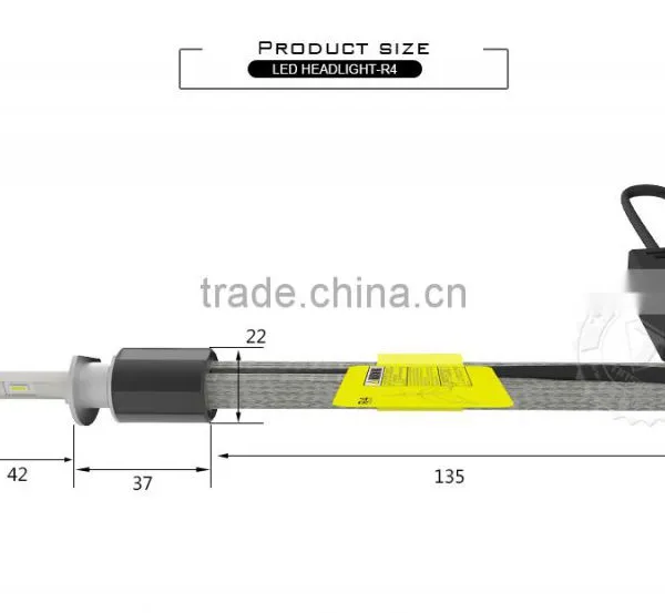 Fanless R4 Led Car Headlight h1 12v 24v Led Bulb From Tinsin Factory photo-3