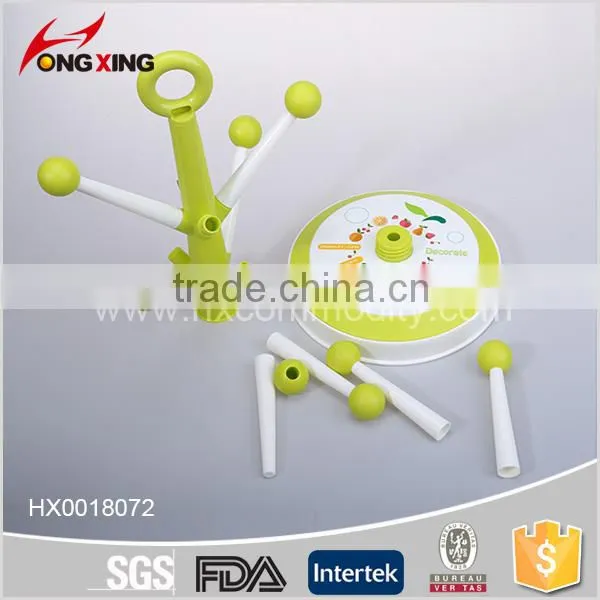 Natural Tree Design Plastic Cup Hanger Rack With 8 Cups Set photo-5
