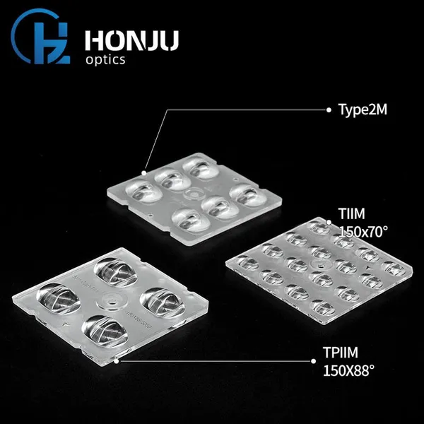 Hongzhu 50X50mm Outdoor Light Lens 5050 PC 4 In 1 Led Outdoor Lighting Street Light Lens photo-5