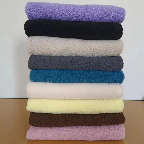 Two-sided Sherpa Fabrics 100% Polyester Sherpa Fleece Faux Fur Fabrics Fake Fur