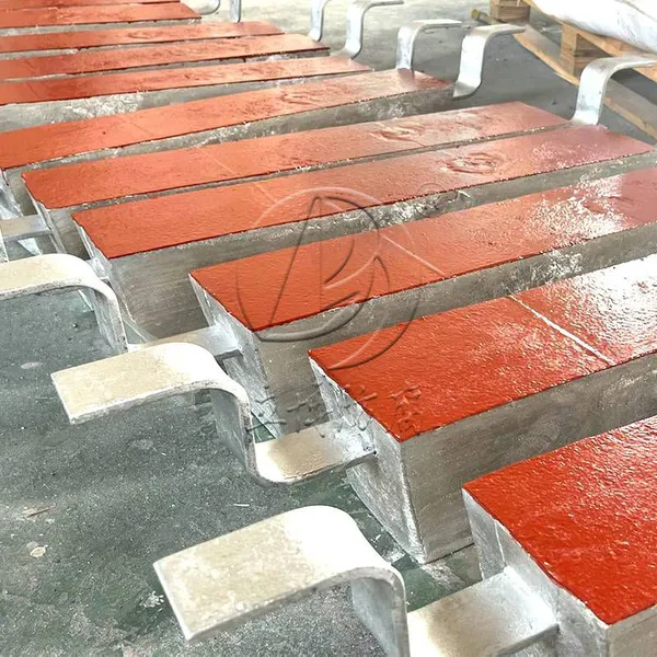 35kg Aluminum Alloy Sacrificial Anode for Anti - Corrosion of Sewage Tanks, Aluminum Anode With Iron Feet photo-5